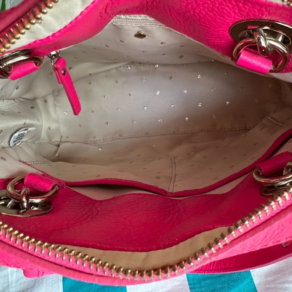 kate spade quilted purse with removable crossbody strap in hot pink, gold coast - Picture 7 of 9